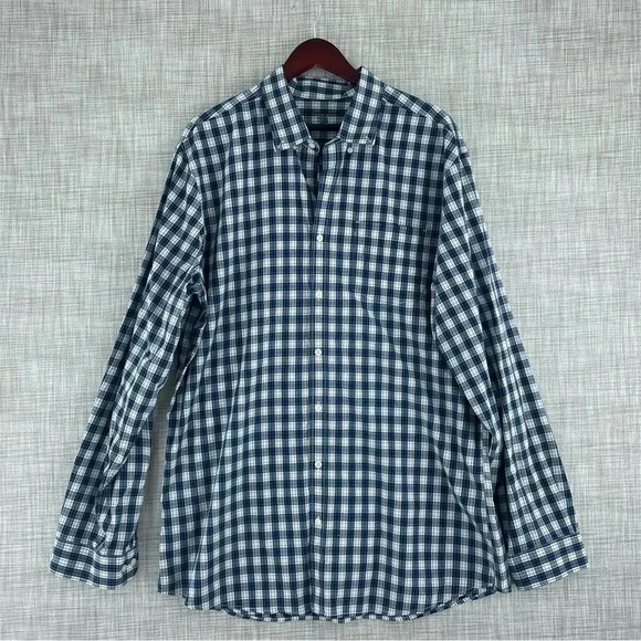 Eddie Bauer Shirt Button Down Long Sleeve Mens Size TXL Plaid 1042 - Picture 1 of 7